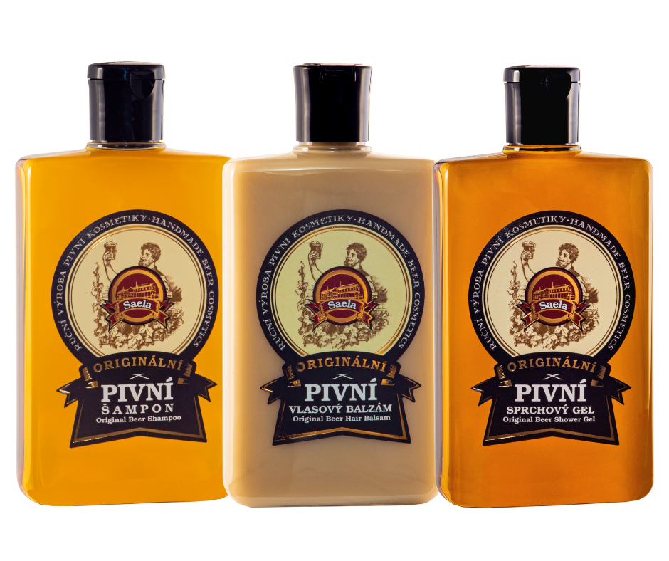 Zestaw: piwny szampon, piwna odżywka i piwny żel