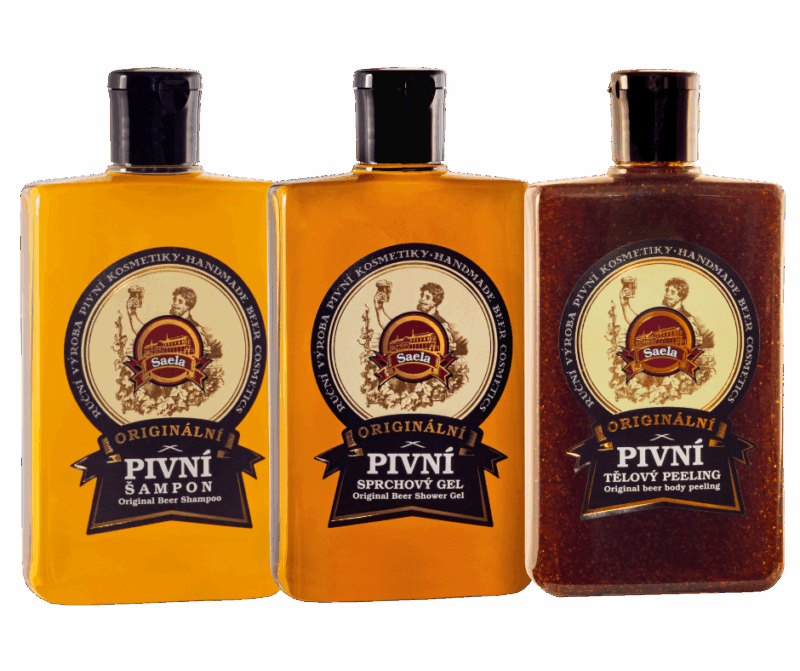 Zestaw: piwny szampon, piwny żel i piwny peeling