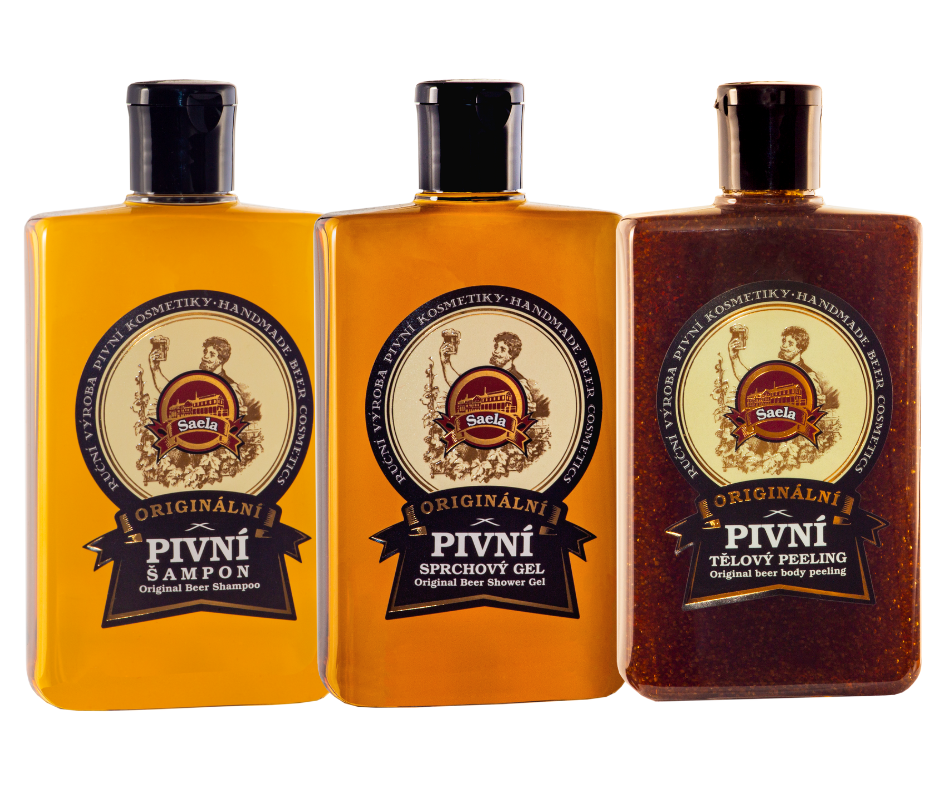 Zestaw: piwny szampon, piwny żel i piwny peeling
